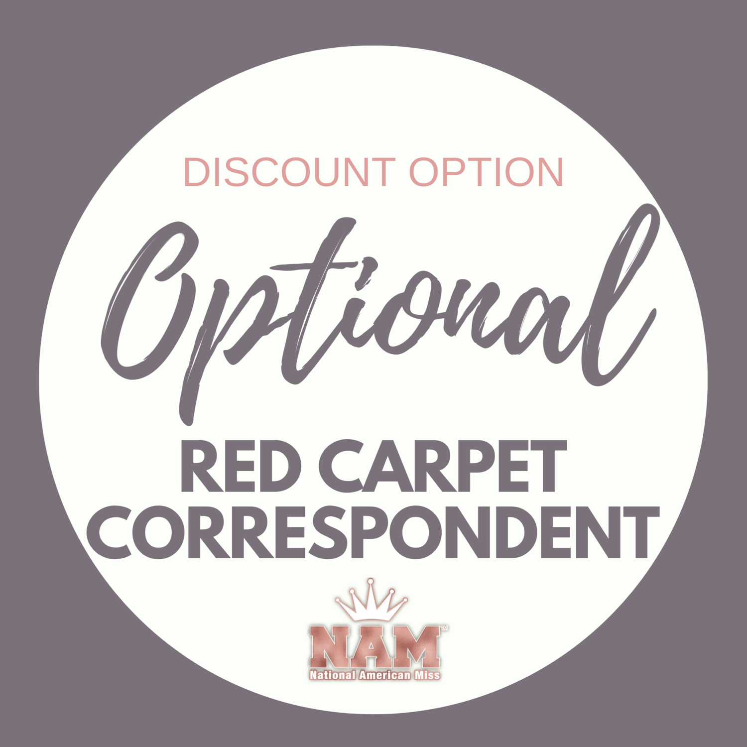 2022 Optional Red Carpet Correspondent Contest Discount
