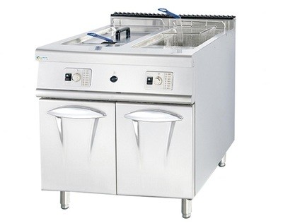 GAS FRYER (2 TANK 2 BASKET)WITH CABINET