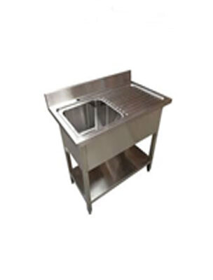 ​C/F SS SINGLE BOWL SINK WITH WORK TABLE