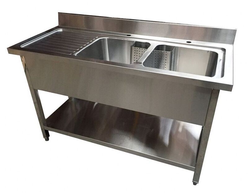 DOUBLE BOWL SINK WITH SPACE