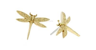 Anatometal Dragonfly threadless ends are made out of solid 18k Gold