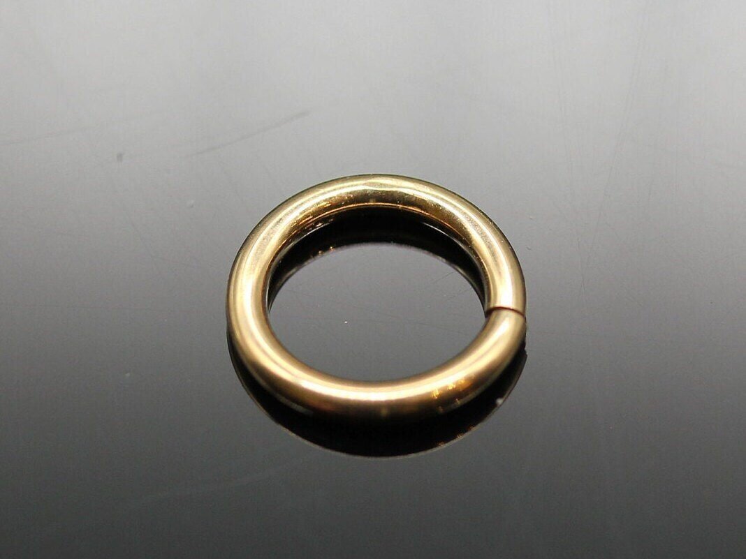 16g or 18g Solid Gold (NOT plated or filled) Seamless Ring