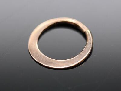 16g or 18g Solid 14k Gold (NOT plated or filled) flat Seamless Ring