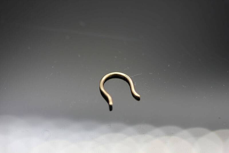 16g or 18g  Solid 14k Gold  (NOT plated or filled) Septum Retainer