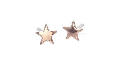 Anatometal 5mm Star threadless ends are made out of solid 18k Gold