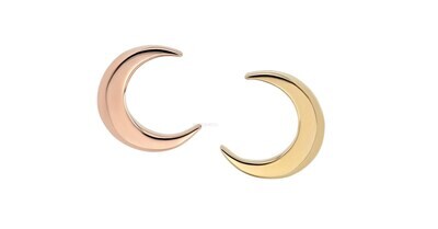 Anatometal Moon 6mm threadless ends are made out of solid 18k Gold