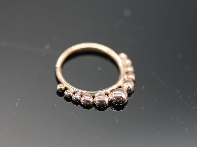 16g or 18g Solid 14k Gold (NOT plated or filled) Graduating Bead