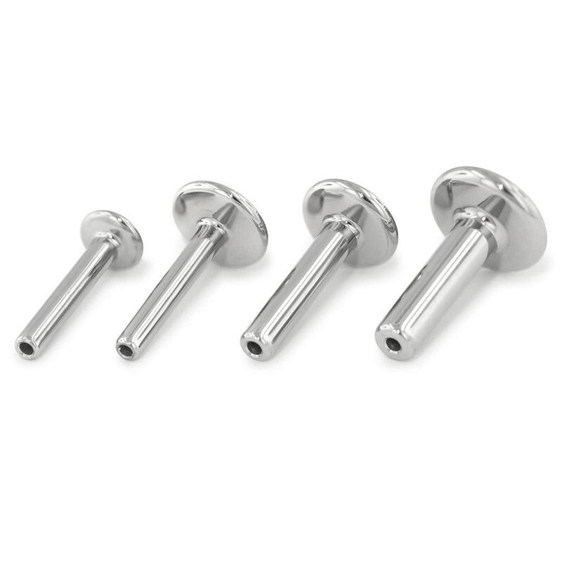 18g Neometal Titanium Push Pin backing with small disc