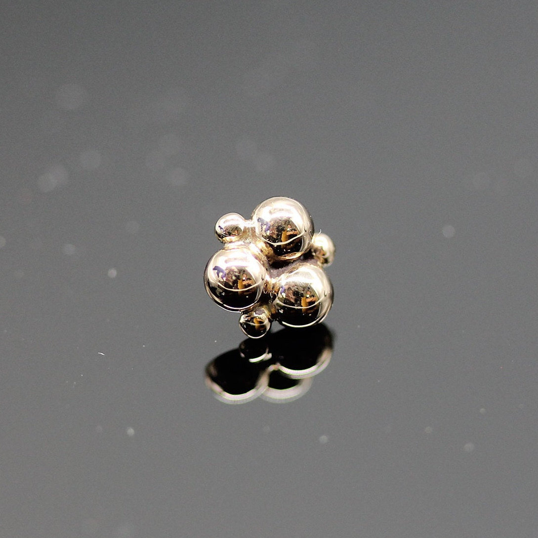 Double Trinity Push Pin Compatible with Neometal backings 14k Solid gold (NOT plated or filled)