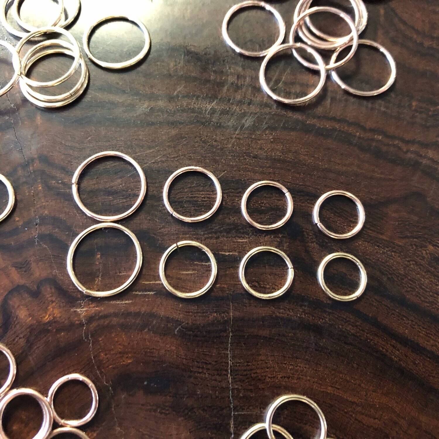 100 20g 5/16 Solid Gold Seamless Ring
