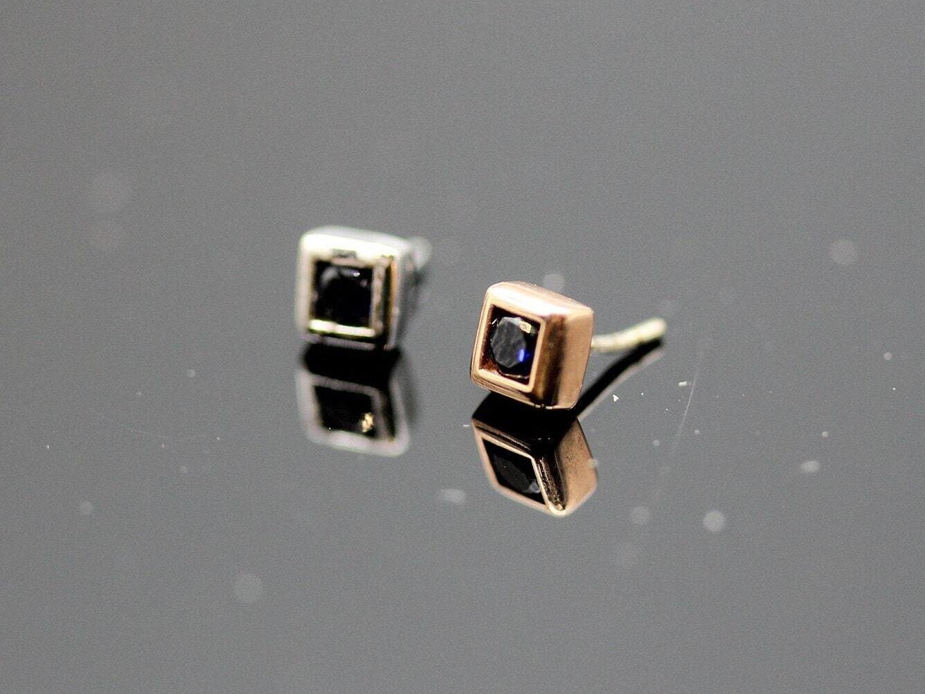 BVLA Pin with Square  1.75 mm Blue SAPPIHIRE AA