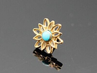 BVLA Pin with Marisol- 7mm- Negative space flower with 2mm bezel center