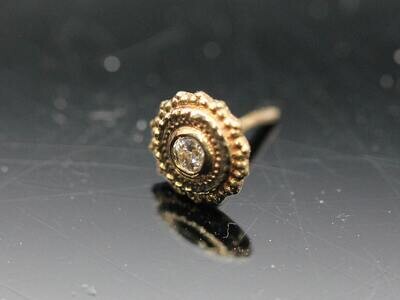 BVLA Pin with Afghan 6mm with real 1.5 mm Diamond