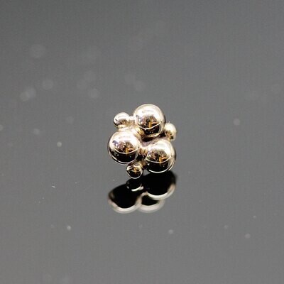 Double Trinity Push Pin Compatible with Neometal backings 14k Solid gold (NOT plated or filled)