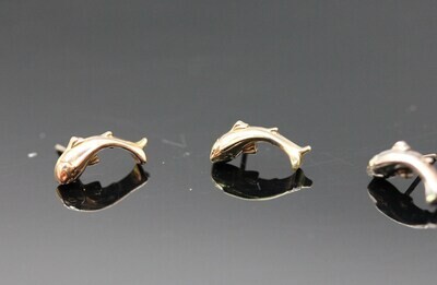 koi fish push pin 14k solid Gold (NOT plated or filled)