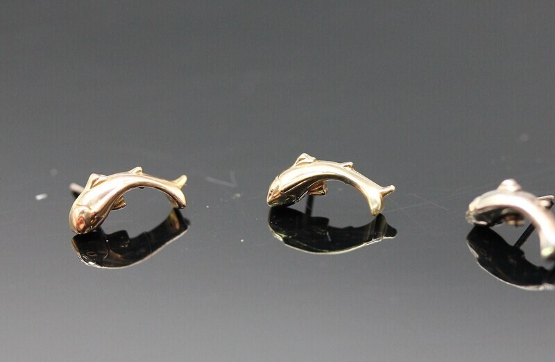 koi fish push pin  14k solid Gold (NOT plated or filled)