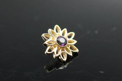BVLA Yellow Gold Threaded Marisol with mystic topaz