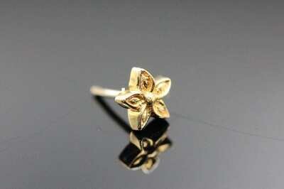 BVLA Yellow Gold Pin think Hibiscus Flower