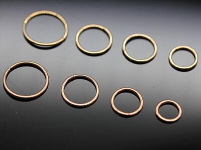 20g 5/16 Solid Gold (NOT plated or filled) Seamless Ring