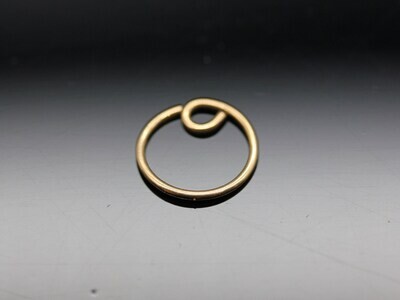 20g Solid Gold (NOT plated or filled) Seamless Ring with loop detail