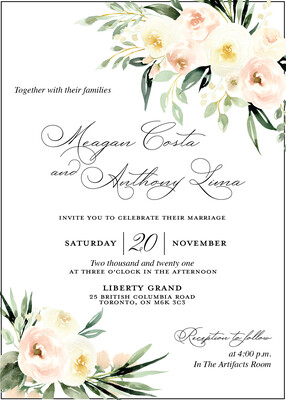 Spring Watercolour Floral Invitation