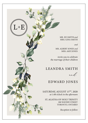 Rustic Chic Floral Invitation