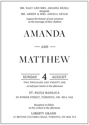 Modern and Classic Invitation