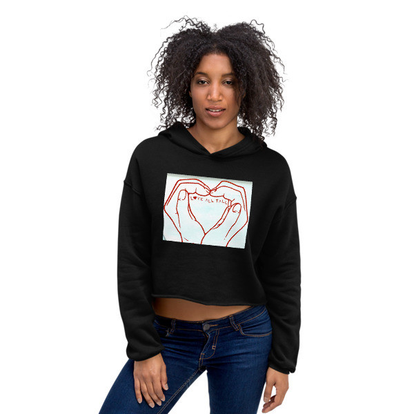 Love All Y&#39;ALL (Paris)  Crop Hoodie
