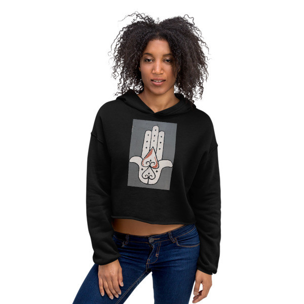 New Orleans Street Art  Crop Hoodie