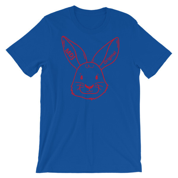 MDJoriginal "The Rabbit Tee" Red outline Short-Sleeve Unisex T-Shirt