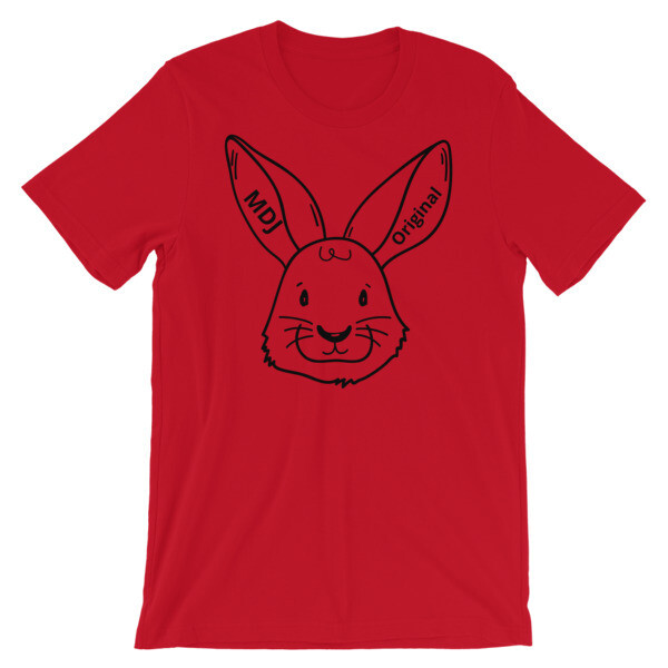 MDJoriginal &quot;The Rabbit Tee&quot; Black outline Short-Sleeve Unisex T-Shirt