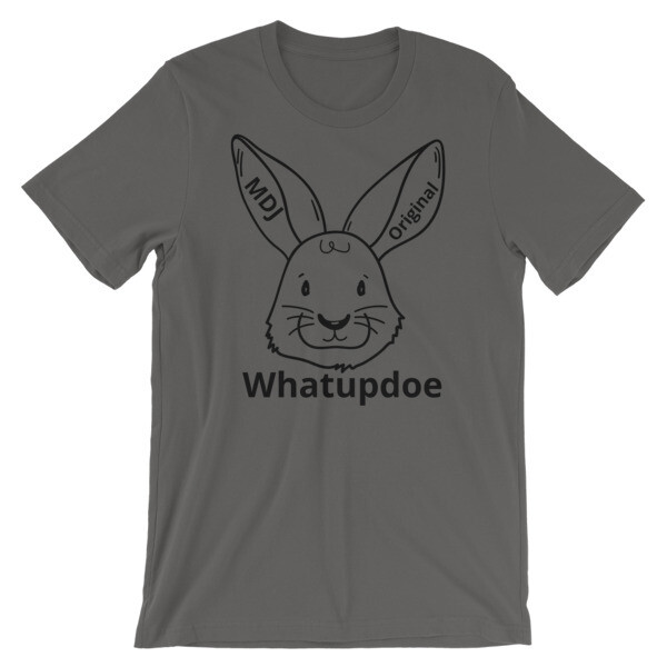 MDJoriginal "The Rabbit Whatupdoe Tee" Black outline Short-Sleeve Unisex T-Shirt