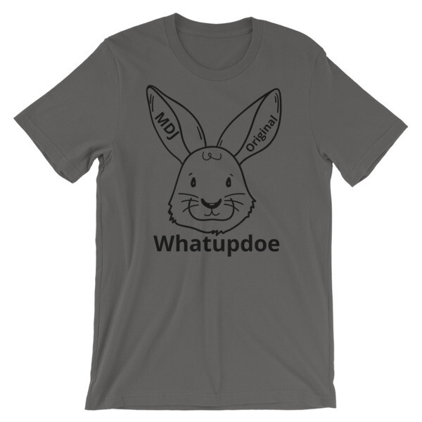MDJoriginal &quot;The Rabbit Whatupdoe Tee&quot; Black outline Short-Sleeve Unisex T-Shirt