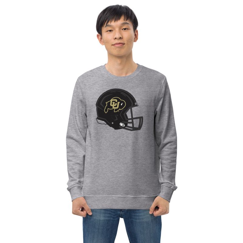CU HELMET Unisex organic sweatshirt grey (Style# CUOSG01)