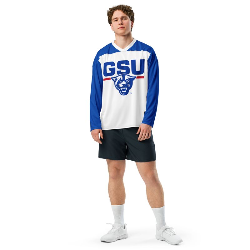 GSU Recycled hockey style football fan jersey (Style# GSUHJW001)