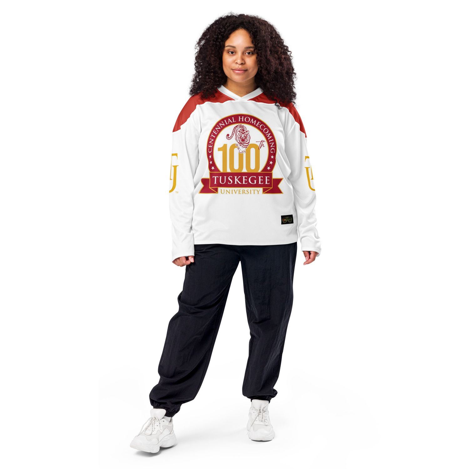 TUSKEGEE UNIVERSITY 100th Homecoming Recycled hockey fan jersey(TUHJ100