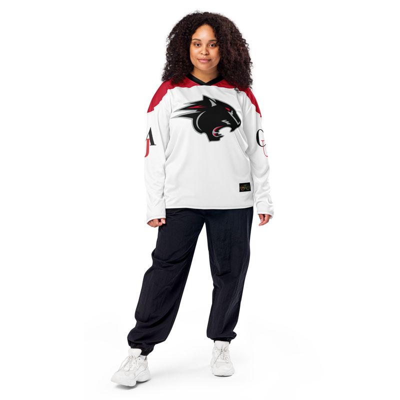 CAU Recycled hockey style football fan jersey(Style# CAUHJWBR001)