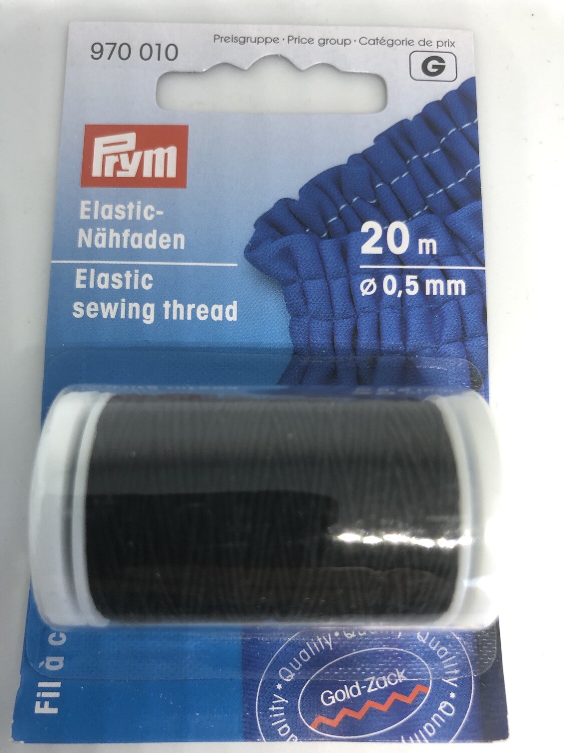 Elastisch Naaigaren zwart 0,5mm - Prym G