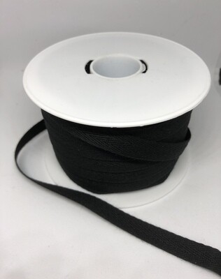 Keperlint zwart 1cm