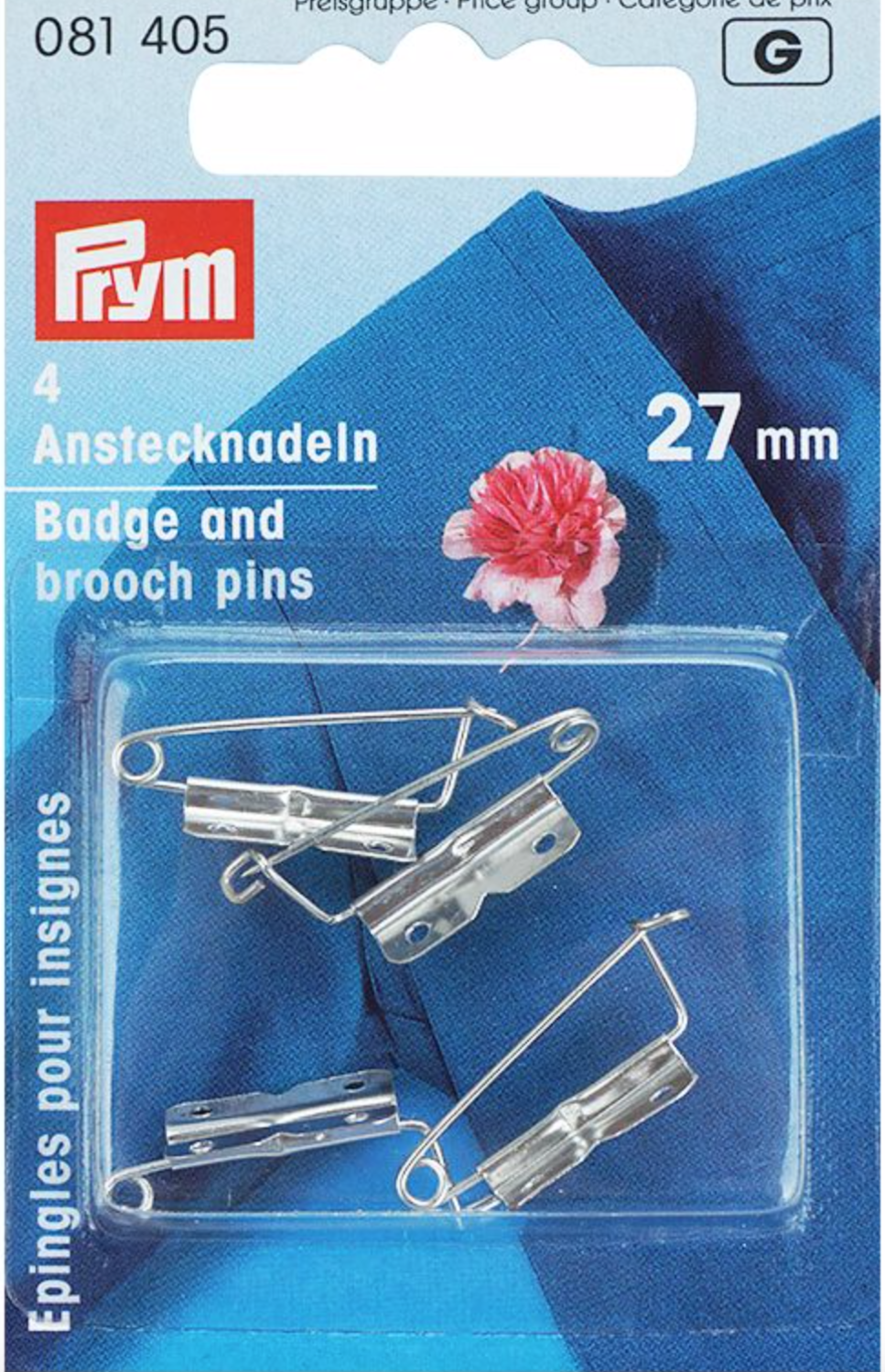 4 aansteek naalden / Corsage spelden - Prym G