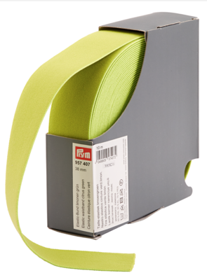 Taille elastiek limoengroen 38mm