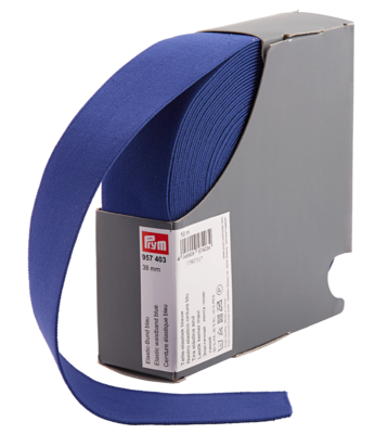 Taille elastiek blauw 38mm