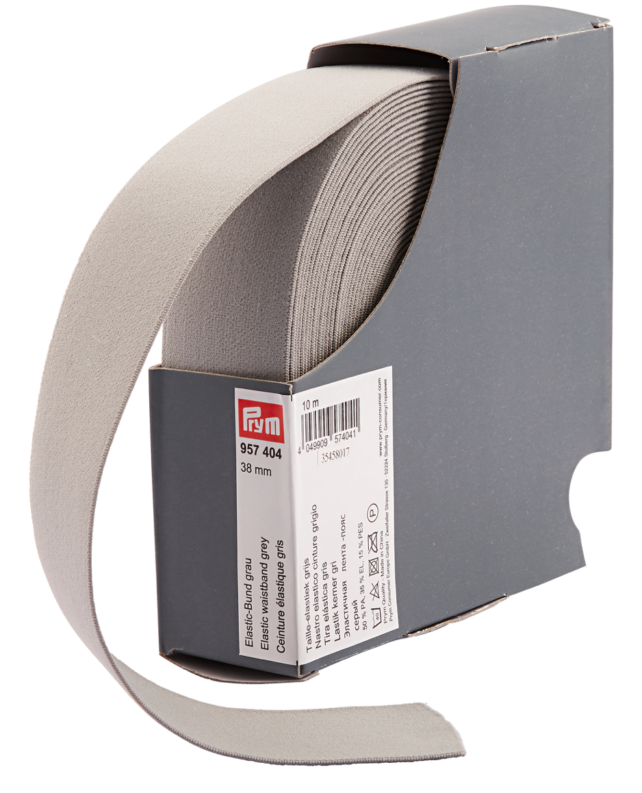 Taille elastiek grijs 38mm