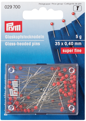 Glaskopspelden Superfijn 35x0,40mm - Prym T