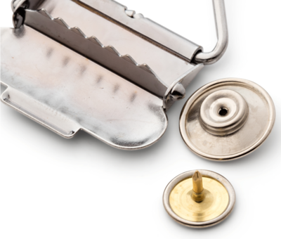 Overal sluitingen 40mm - zilver - Prym S