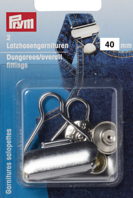 Overal sluitingen 40mm - zilver - Prym S