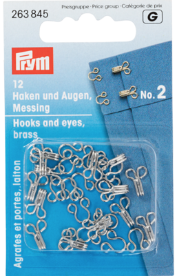 Haak en oog - zilver - No.2 - Prym G