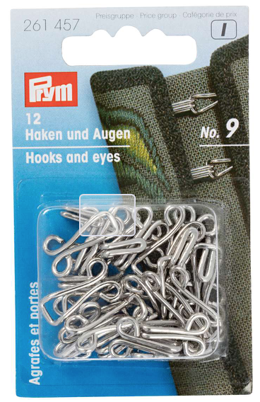 Haak en oog - zilver - No.9 - Prym I