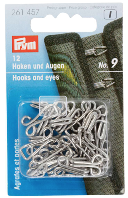 Haak en oog - zilver - No.9 - Prym I