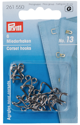 Haak en oog - zilver - No.13 - Prym G